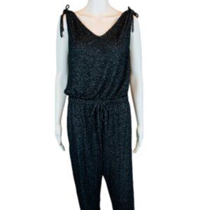 & Stars Above Heathered Black Sleeveless Jumpsuit
